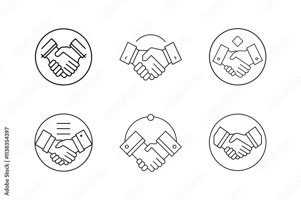 agreement icon line art vector illustration agreement icon line art vector illustration