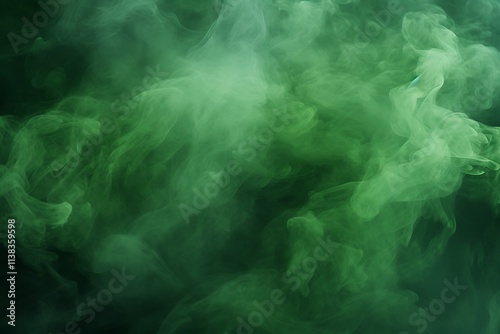 Green background. Abstract green smoke background