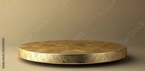 Golden Circular Platform On...