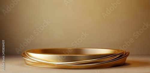 Golden Circular Display Sta...
