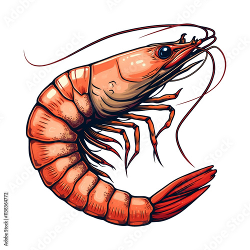 Shrimp seafood Isolated in Transparent Background