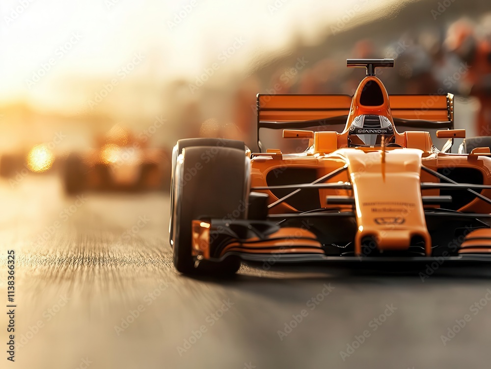 Naklejka premium A racer narrowly avoiding a pileup in a highspeed car race, symbolizing reflexes and tension