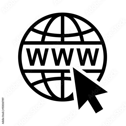 Globe website with cursor icon