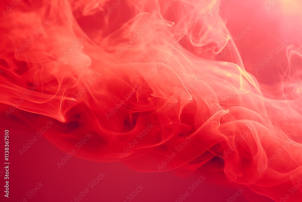 Obraz premium Red smoke on a dark background