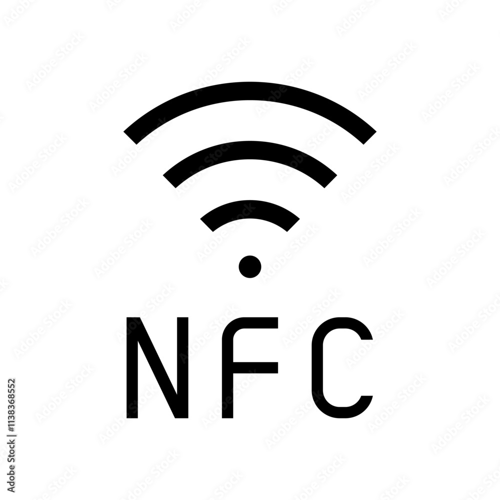 signal nfc technology glyph icon vector. signal nfc technology sign. isolated symbol illustration signal nfc technology glyph icon vector. signal nfc technology sign. isolated symbol illustration