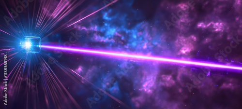 Cosmic Laser Beam Through N...