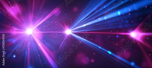 Vivid Pink and Blue Light R...