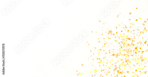 stars. Confetti celebration, Falling golden abstract decoration for party, birthday celebrate,