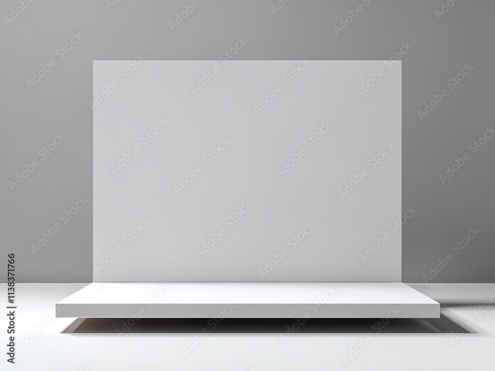 Fototapeta premium Minimalist display backdrop for product presentation in a contemporary setting