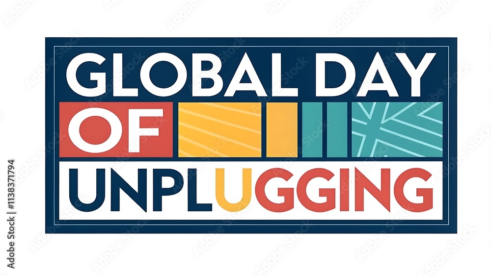 Fototapeta premium Global Day of Unplugging light background
