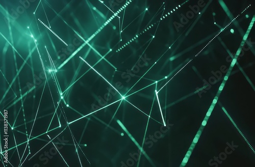 Abstract Green Network Line...