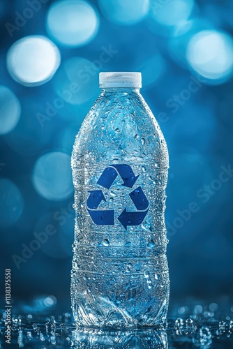 Recycling initiatives promote sustainable water bottle use urban environment photography awareness campaign close-up shot