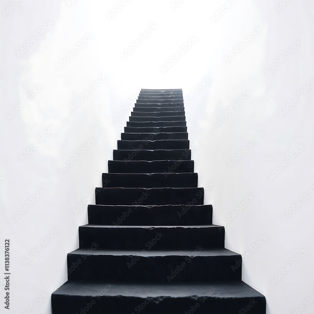 Dark Staircase Ascending to Light: A Minimalist Study Dark Staircase Ascending to Light: A Minimalist Study