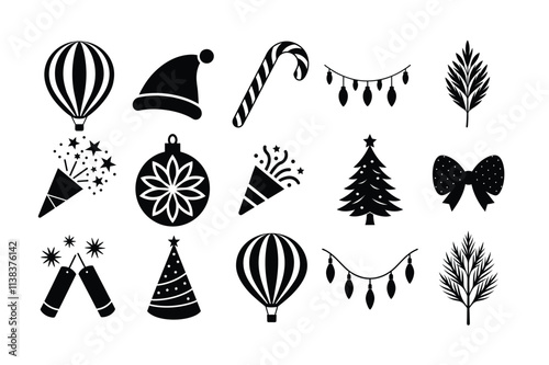 Set of 15 Christmas Vector Illustrations