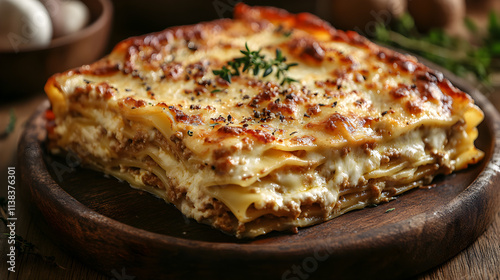 Wallpaper Mural Homemade lasagna bubbling in a rustic kitchen Torontodigital.ca