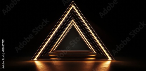 Golden Triangular Frame Ill...