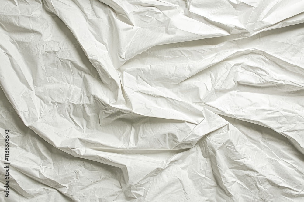 A blank background featuring a white poster with crumpled and creased textures. A blank background featuring a white poster with crumpled and creased textures.