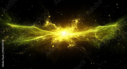 Abstract Golden Light Explo...
