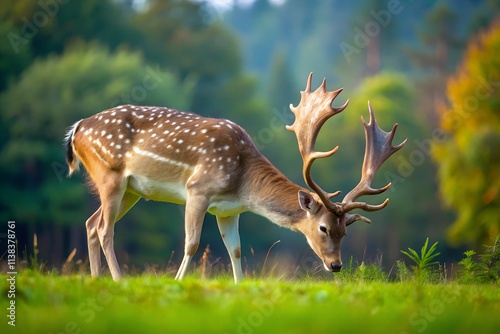 Fallow deer in the grass