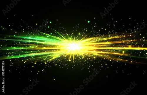 Abstract Green Yellow Light...