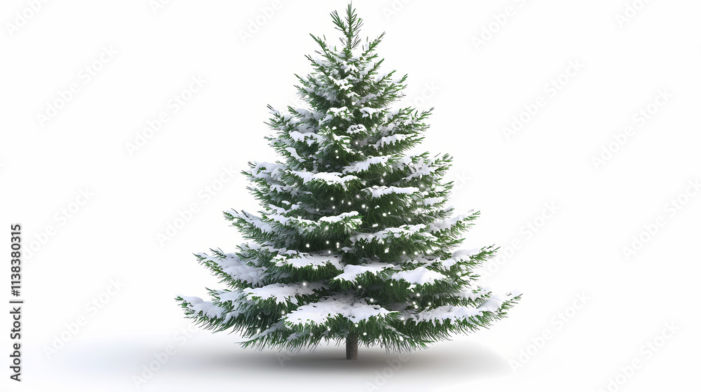 Fototapeta premium Christmas tree isolated on white. Isolated. Illustration