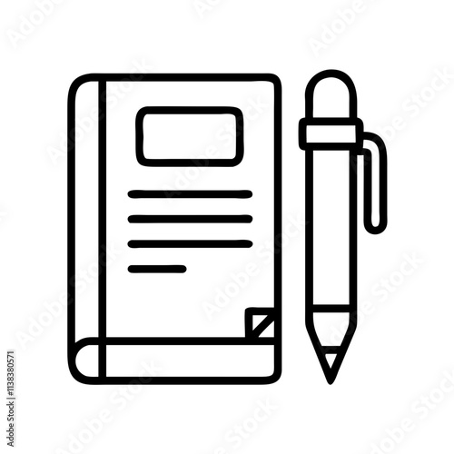 frederick douglass s pen and notebook icon photo