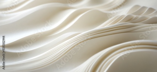 Abstract Creamy White Fabri...