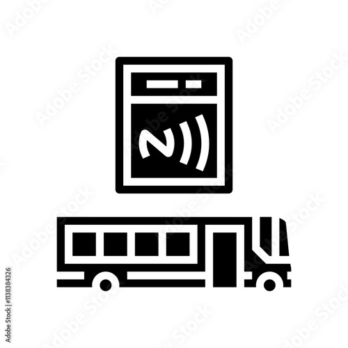 phone tapping object nfc technology glyph icon vector. phone tapping object nfc technology sign. isolated symbol illustration