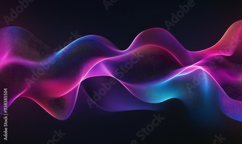 Abstract Pink and Blue Digi...