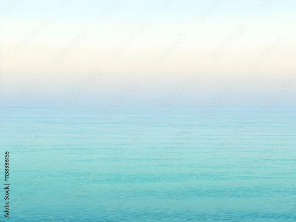 A serene seascape with soft colors blending into a calm horizon.