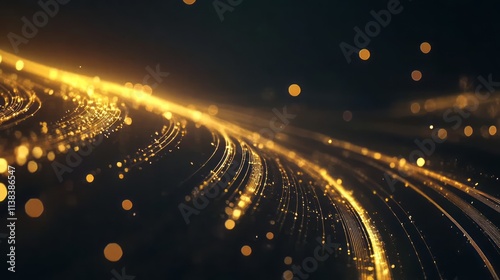 Golden Light Trails Abstrac...