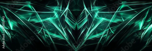 Abstract Green Light Patter...