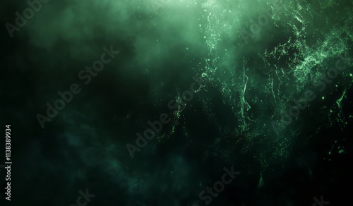 Abstract Green Nebula Cosmi...