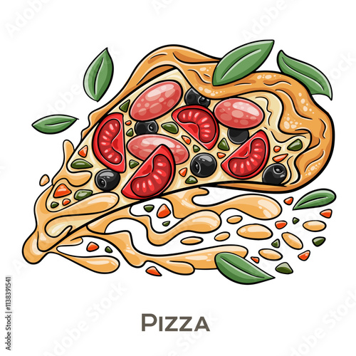 Pizza is a beloved Italian dish featuring a round flatbread topped with tomato sauce, cheese, and various ingredients, traditionally baked in a wood-fired oven