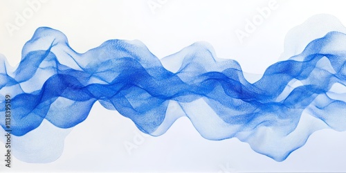 Abstract Blue Wave Pattern ...