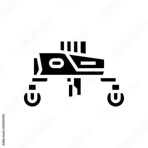 agricultural robot harvests glyph icon vector. agricultural robot harvests sign. isolated symbol illustration