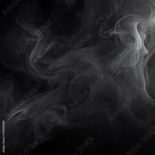 Wallpaper Mural Abstract black smoke background texture Torontodigital.ca