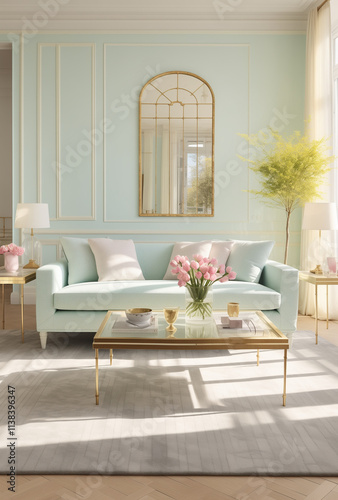Modern living room with sofa