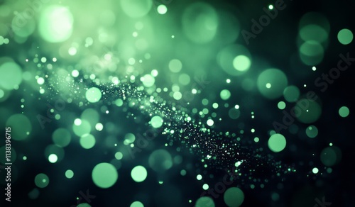 Abstract Green Bokeh Lights...