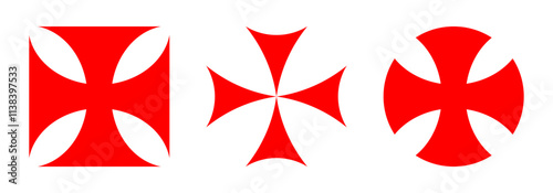 red knights templar red crosses