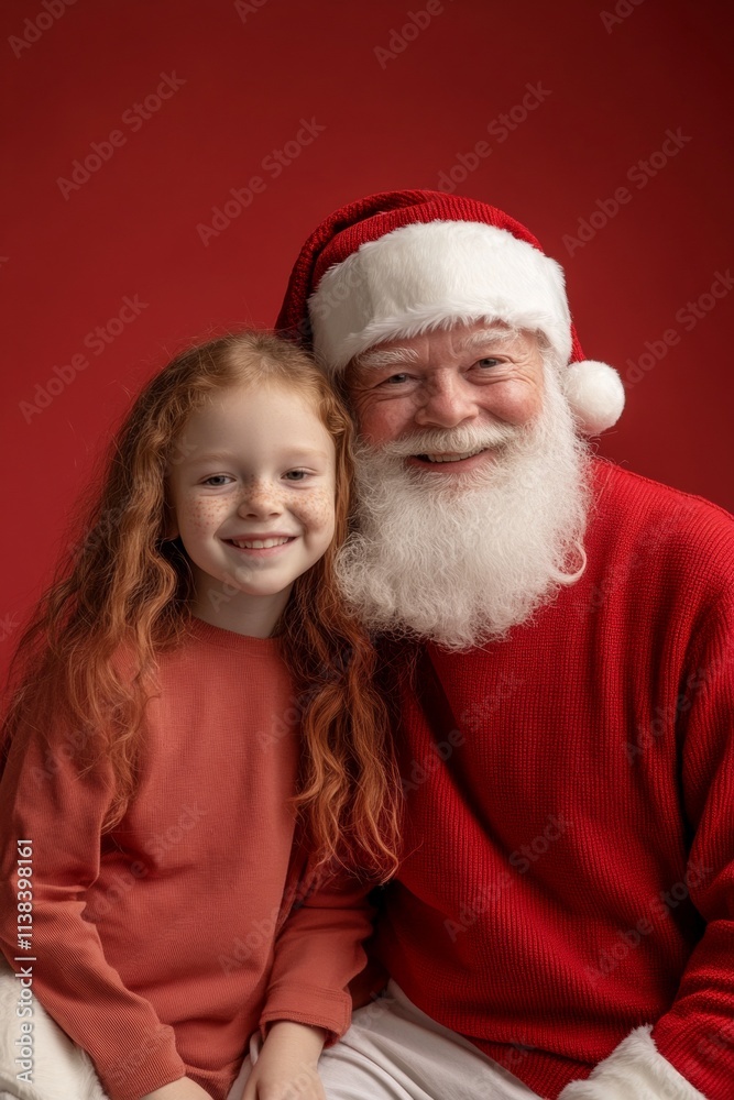 Jolly yule, attractive child girl! copyspace. Isolated white child girl in santa’s knee on red background. Santa photo decor. Santa lap picture. Red santa photo shoot. Cute santa shoot. Jolly yule, attractive child girl! copyspace. Isolated white child girl in santa’s knee on red background. Santa photo decor. Santa lap picture. Red santa photo shoot. Cute santa shoot.