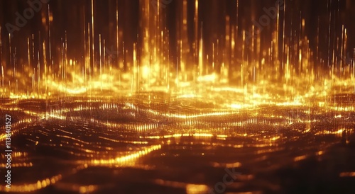 Golden Light Pillars Above ...