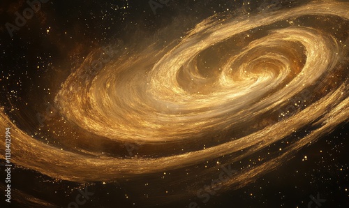 Golden Spiral Galaxy Swirli...