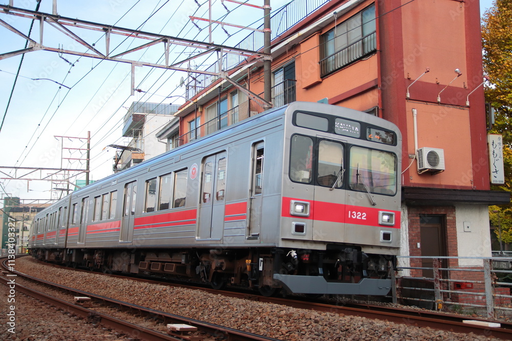東急多摩川線を走行する1000系オリジナルカラー_2022/12/11撮影