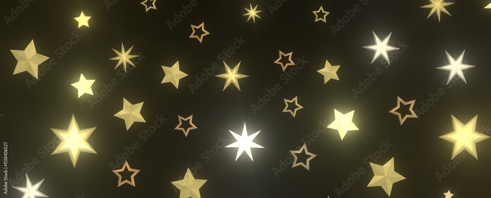 Cosmic Christmas Showers: Dynamic 3D Illustration of Descending Celestial Showers for the Holidays Cosmic Christmas Showers: Dynamic 3D Illustration of Descending Celestial Showers for the Holidays