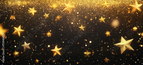 Golden Stars Sparkle in Dar...