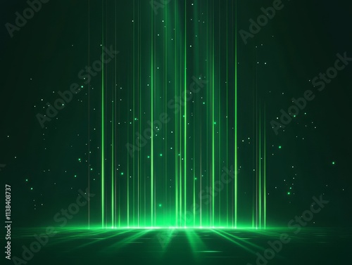 Abstract Green Light Beams ...