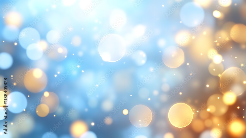 Defocused Gold and Blue Festive Abstract Background Particle Defocused Gold and Blue Festive Abstract Background Particle
