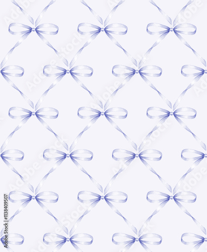 Watercolor bow seamless pat...