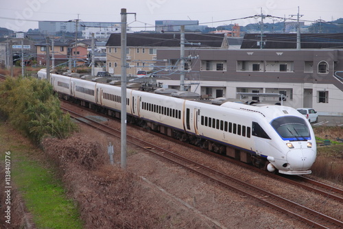 鹿児島本線を走る883系特急リレーかもめ号_2023/1/16撮影